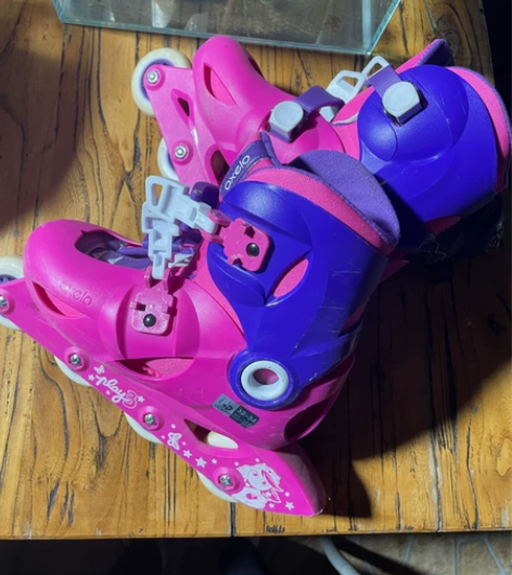 迪卡侬儿童滑冰鞋旱冰鞋直滑轮 不出外地本地...