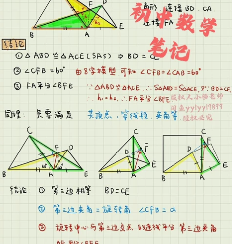初中数学笔记 状元学霸笔记 初中手写笔记 ...