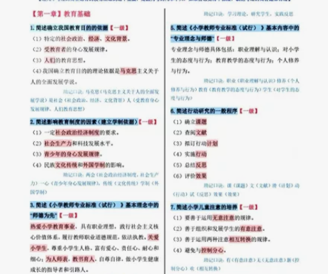 22下 教 资   重点  知识  整理，...