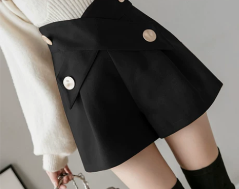 【年终盛典】阔腿短裤女2020年秋冬新款高...