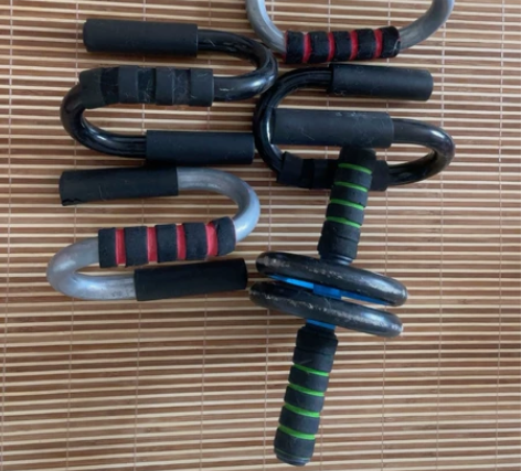 健身俯卧撑支架腹肌滚轮握力器组合 图片上这...