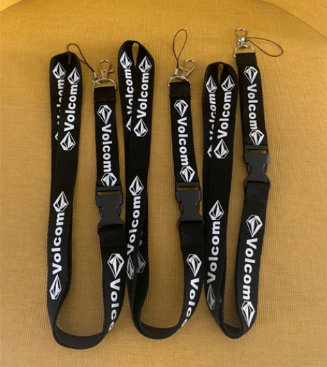 Volcom黑色挂绳手机钥匙链证件绳 钻石...