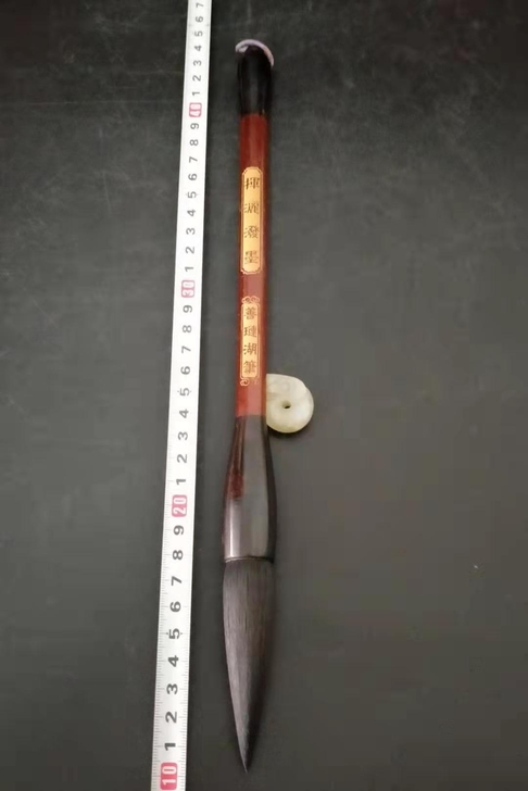 善琏湖笔《挥洒泼墨》一支,灰鼠兼毫笔,精选...
