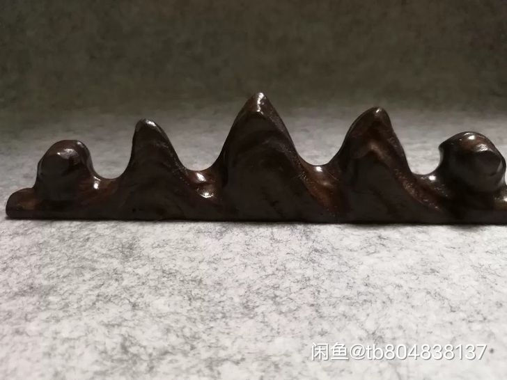 红木随形毛笔搁  笔架 五指山形笔搁毛笔架