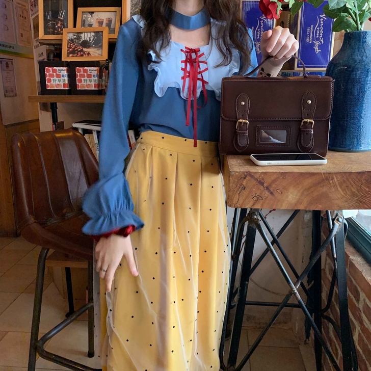 白雪公主同款公主裙温柔连衣裙法式甜美气质中...