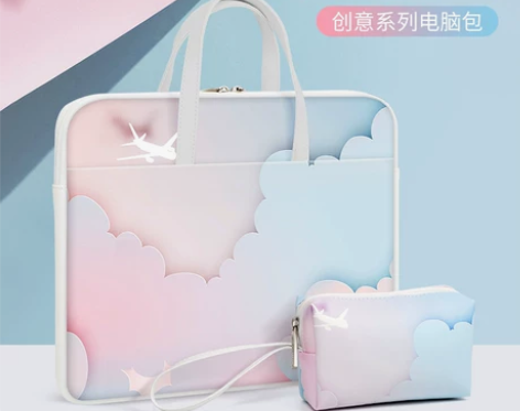 好看的手提电脑包女笔记本包小清新可爱联想小...