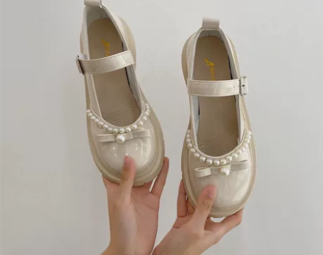 白色玛丽珍小皮鞋女ins潮新款百搭韩版复古...