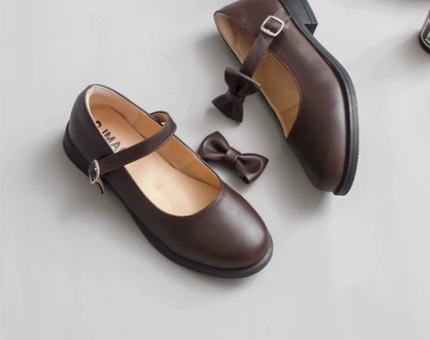 伯爵猫家 玛丽珍鞋秋季新浅口低跟单鞋蝴蝶结...