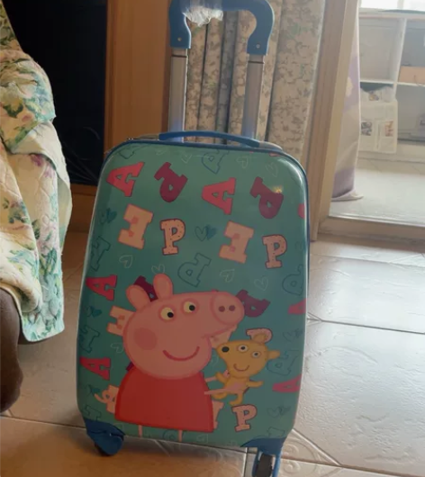 小猪佩奇旅行箱 可爱配色 但拉杆有点不太好...