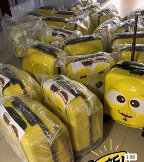 公司年会的时候买多了，剩余20多个旅行箱便...