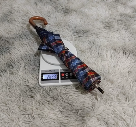 日本购入，仅一把，格纹花边二折大伞面晴雨伞...