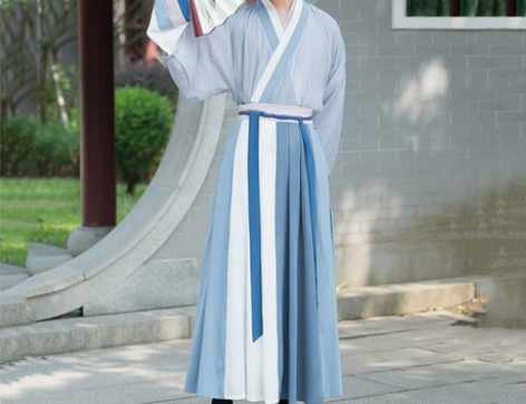 魏晋风汉服男秋装新款清新淡雅日常改良晋制广...