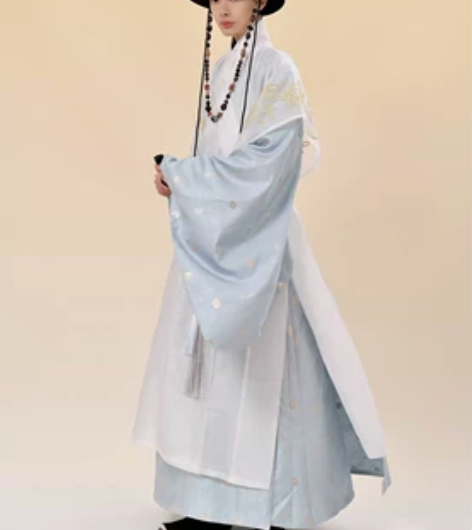 泽粼 如梦霓裳汉服男装明制道袍搭护绣花 传...