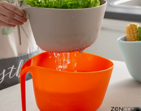 厨房洗菜篮子大 双层洗菜盆沥水篮塑料家用淘...