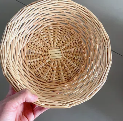 全新藤编收纳筐高级感收纳竹编蓝柳编水果篮子...