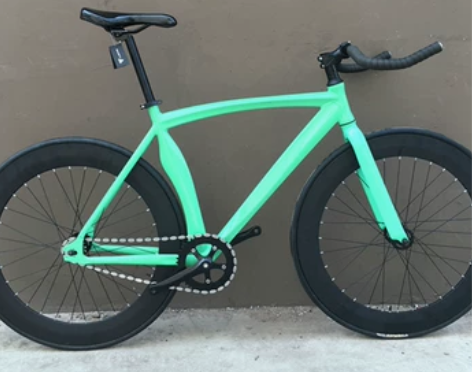 肌肉死飞自行车铝合金弯刀死飞三刀五刀一体轮...