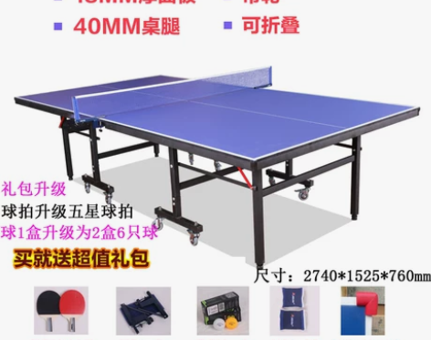 室内乒乓球桌家用可折叠乒乓球台比赛移动式室...