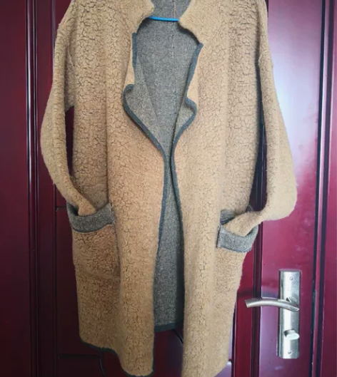 谜底 驼色 羊毛外套随性帅气风格 牛仔裤、...