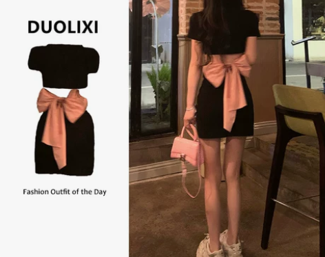 偷心盗贼小众设计感裙子显瘦女装御姐高级感蝴...
