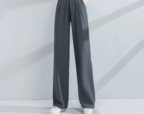 【全新半价出】冰丝阔腿裤女夏高腰垂感薄款2...