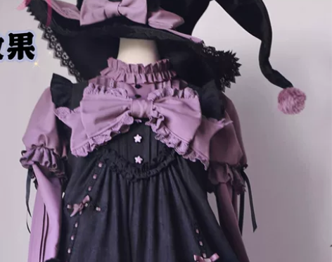 【出】黑猫魔女原创女巫lolita 仅帽子...