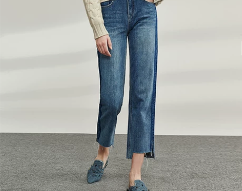 【年终盛典】2020年春季新款拼色牛仔裤女...