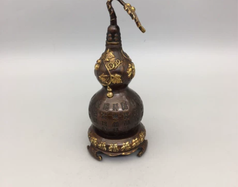 古玩铜器收藏，小号百福葫芦，工艺精湛 ，包...