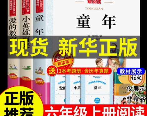 全套3册 爱的教育小英雄雨来童年书高尔基原...