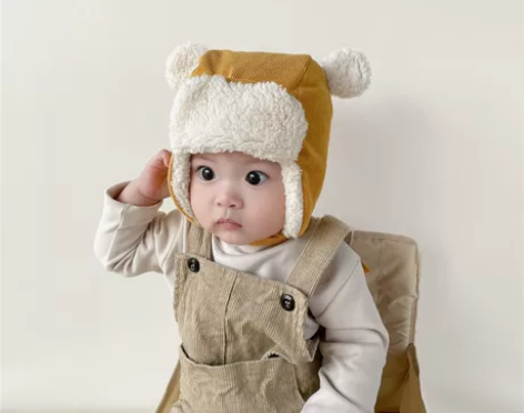 儿童帽子冬季加厚保暖男宝宝加绒护耳雷锋帽女...