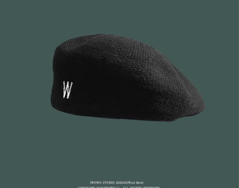 小众针织反戴贝雷帽男女秋冬文艺前进帽子日系...