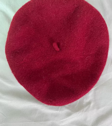 秋冬女新款纯色可调节羊毛呢贝雷帽复古立体时...