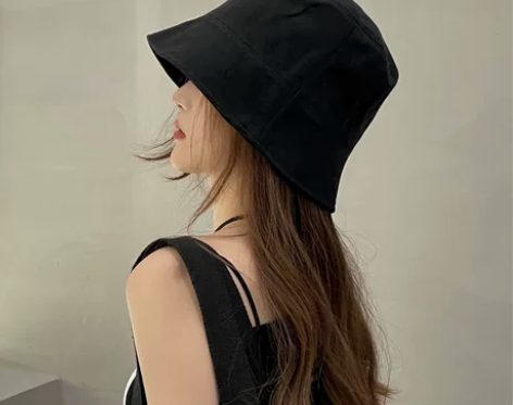 自闭遮脸渔夫帽女韩版百搭显脸小水桶盆帽日系...