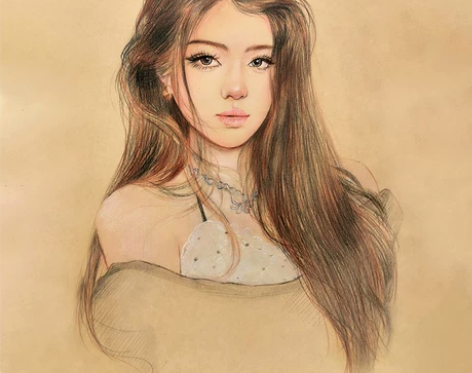 彩铅画素描素描人物画像定制手绘肖像代画复古...