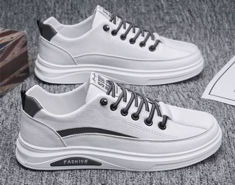 秋季男鞋透气防臭休闲运动鞋白色男士板鞋学生...
