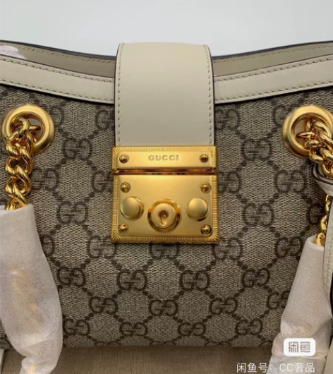 全新全套Gucci padlock白色小号...