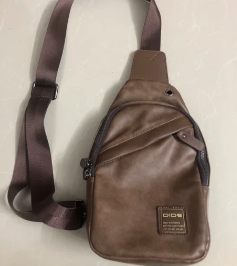 迪德DiDe男士胸包复古风单肩斜挎包时尚户...