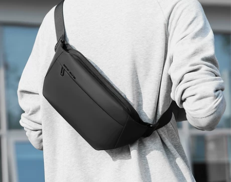 斜挎包男士迷你胸包小背包运动健身休闲简约单...
