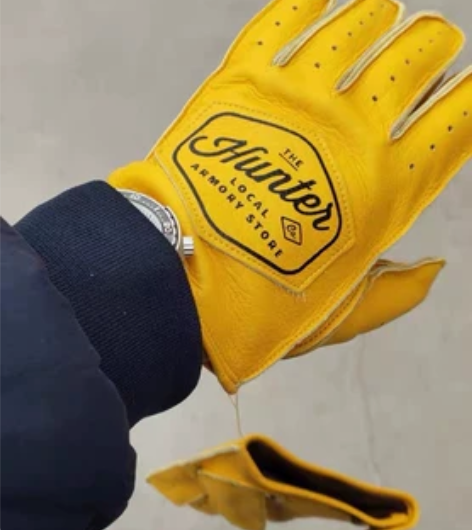 机车真牛皮耐磨骑行女健身透气春夏户外复古摩...