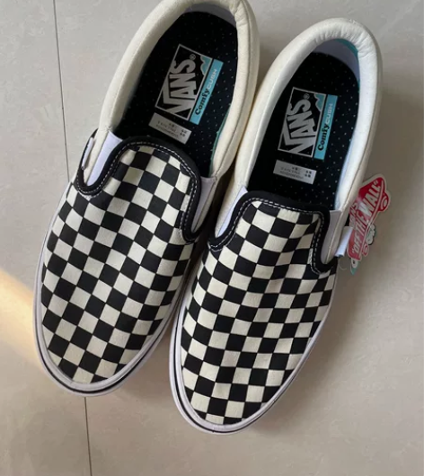 vans 棋盘格男士一脚蹬 42码 无盒保...