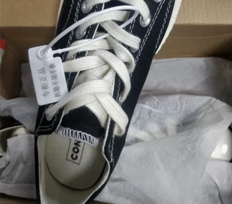 Converse匡威女鞋帆布鞋 黑色低帮3...