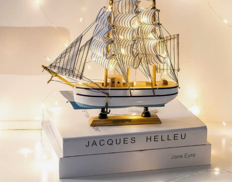 【礼物好选择】一帆风顺帆船模型摆件客厅房间...