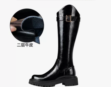 「妙侣」潮女配置~英伦风长筒靴2022新款...