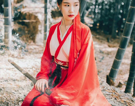 梨落仙阁原创汉服非古装大袖衫交领汉服齐腰襦...