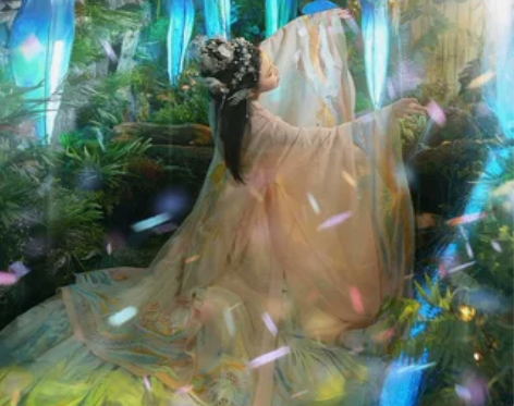 都城南庄人鱼七公主大袖衫镂空广袖汉服大袖衫...