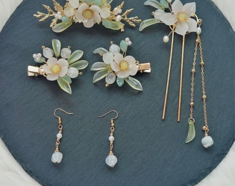 【清仓出五件套】琉璃汉服饰品发夹套装超仙少...