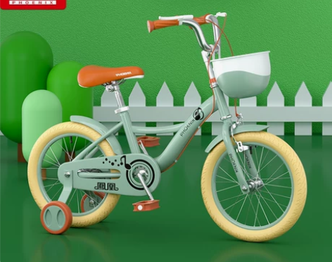 9成新凤凰儿童自行车女孩单车，适合3-4-...