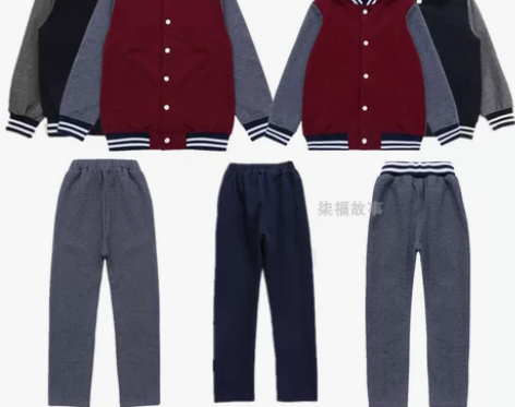 校服小学生春秋棒球服男女童枣红藏青初高中学生