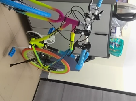 升级版24寸24速40刀彩虹色变速死飞，刚...