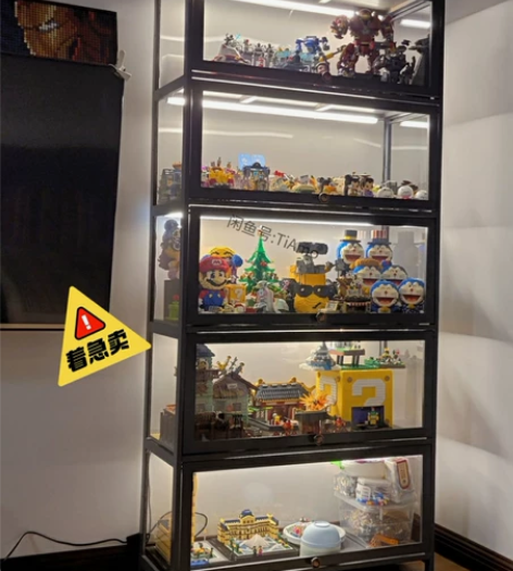 低价转～最后13个全透明柜子展示柜手办柜子...