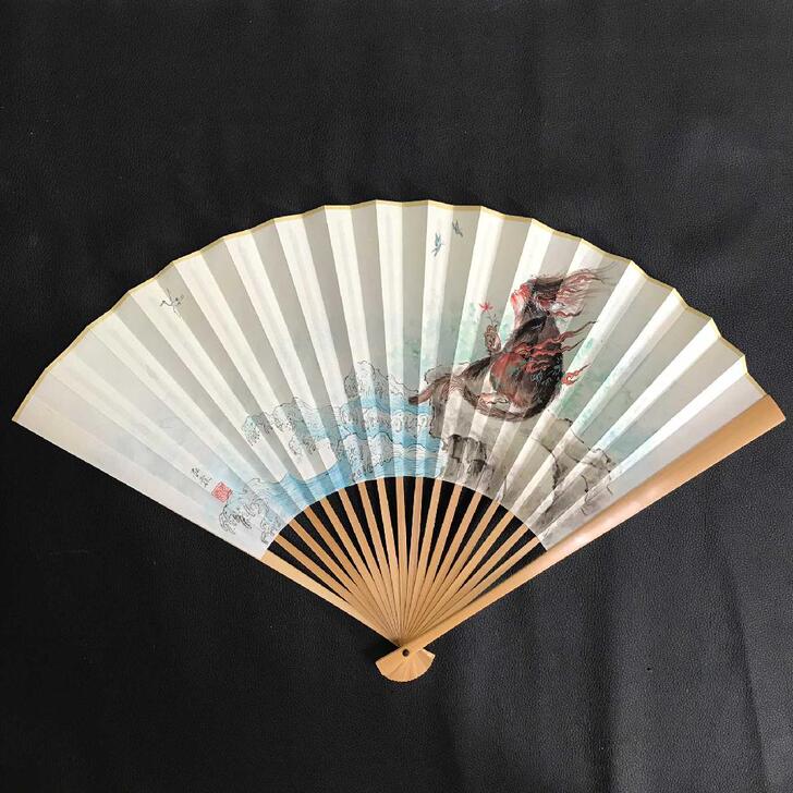 工笔画国画水墨画 扇面 悟空 猴看好购买不...